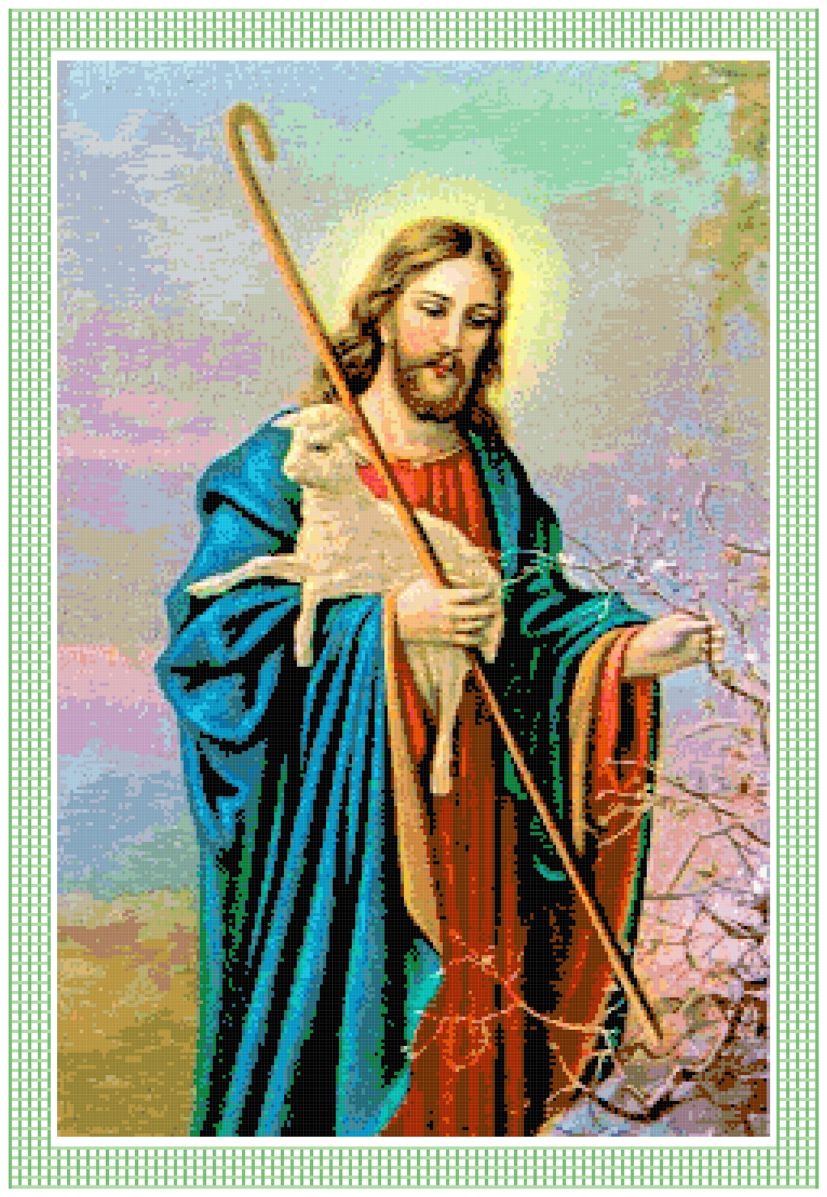 Jesus with a Lamb.