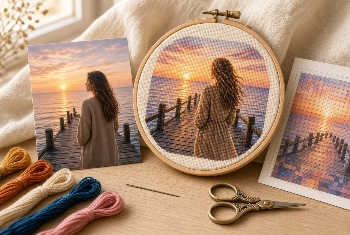 Young women lookin towards the sea